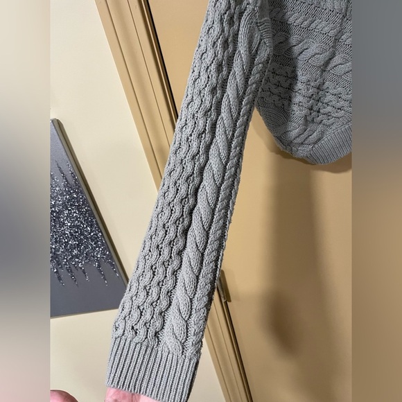 Jessica Simpson Sage Green Cable Knit Sweater - Picture 5 of 6